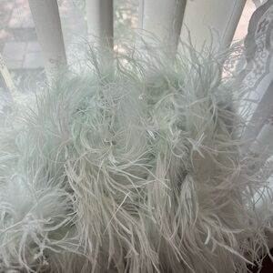 Ostrich Feather Sky Blue Tube Top